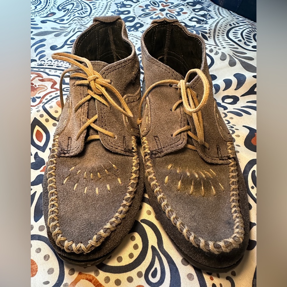 Vintage blue Minnetonka moccasin booties - Women’s 6